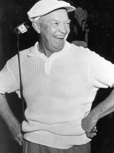 Dwight Eisenhower decked out in his golfing gear Dwight Eisenhower decked out in his golfing gear